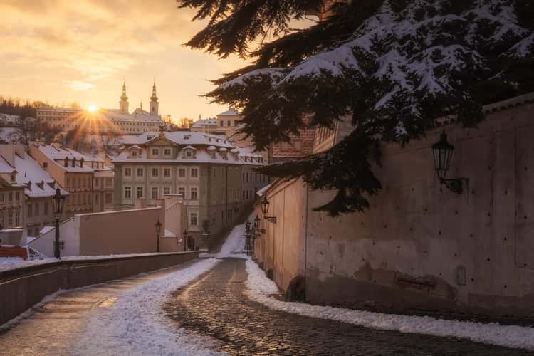 Hradčany – Street below the Castle toward Strahov Monastery