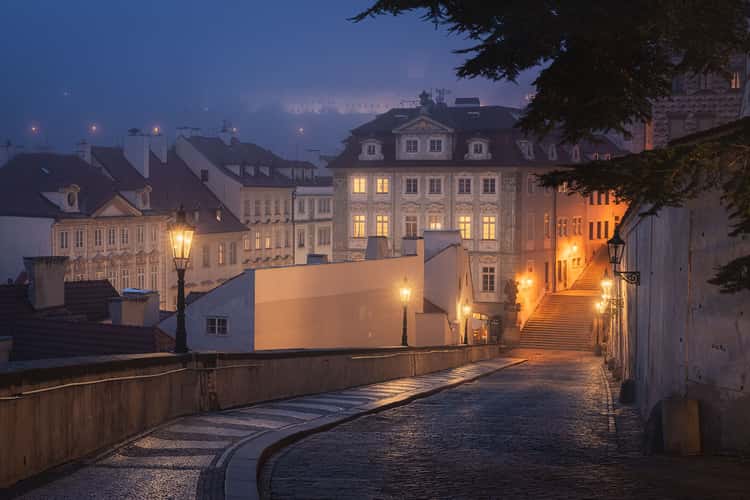 Hradčany – Street below the Castle toward Strahov Monastery