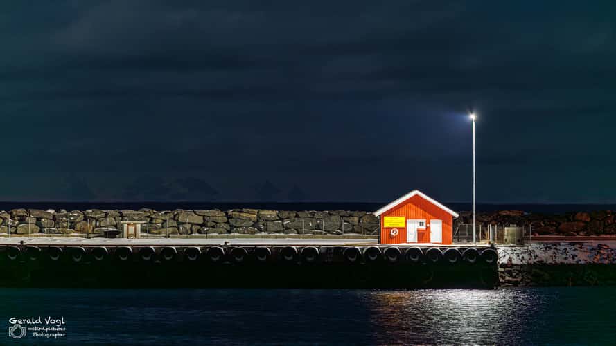 Hütte am Pier