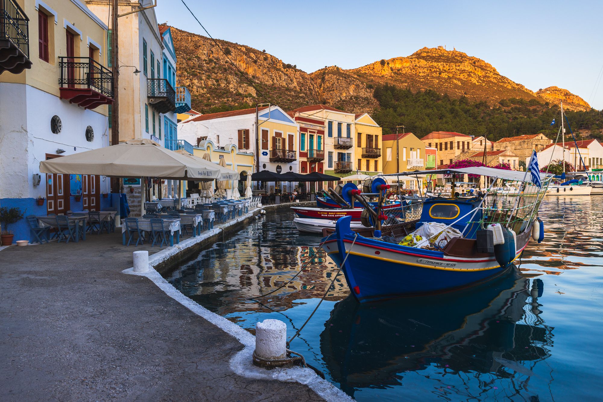 Inside old town of Kastellorizo, Greece