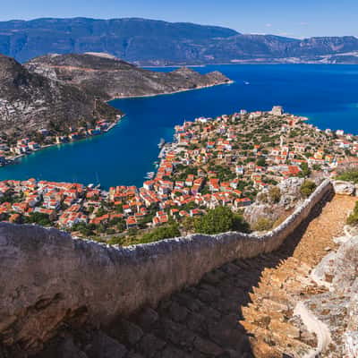 Kastellorizo town from above, Greece