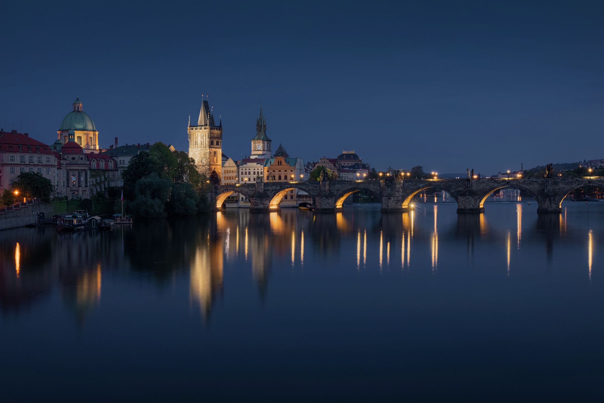 Mánes Bridge – View toward Charles Bridge, Czech Republic