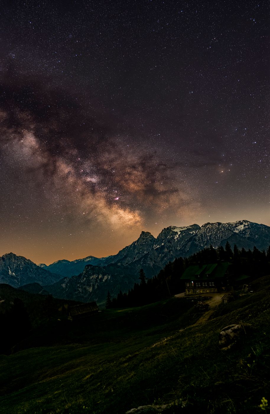 Milchstraße im Nationalpark Gesäuse, Austria