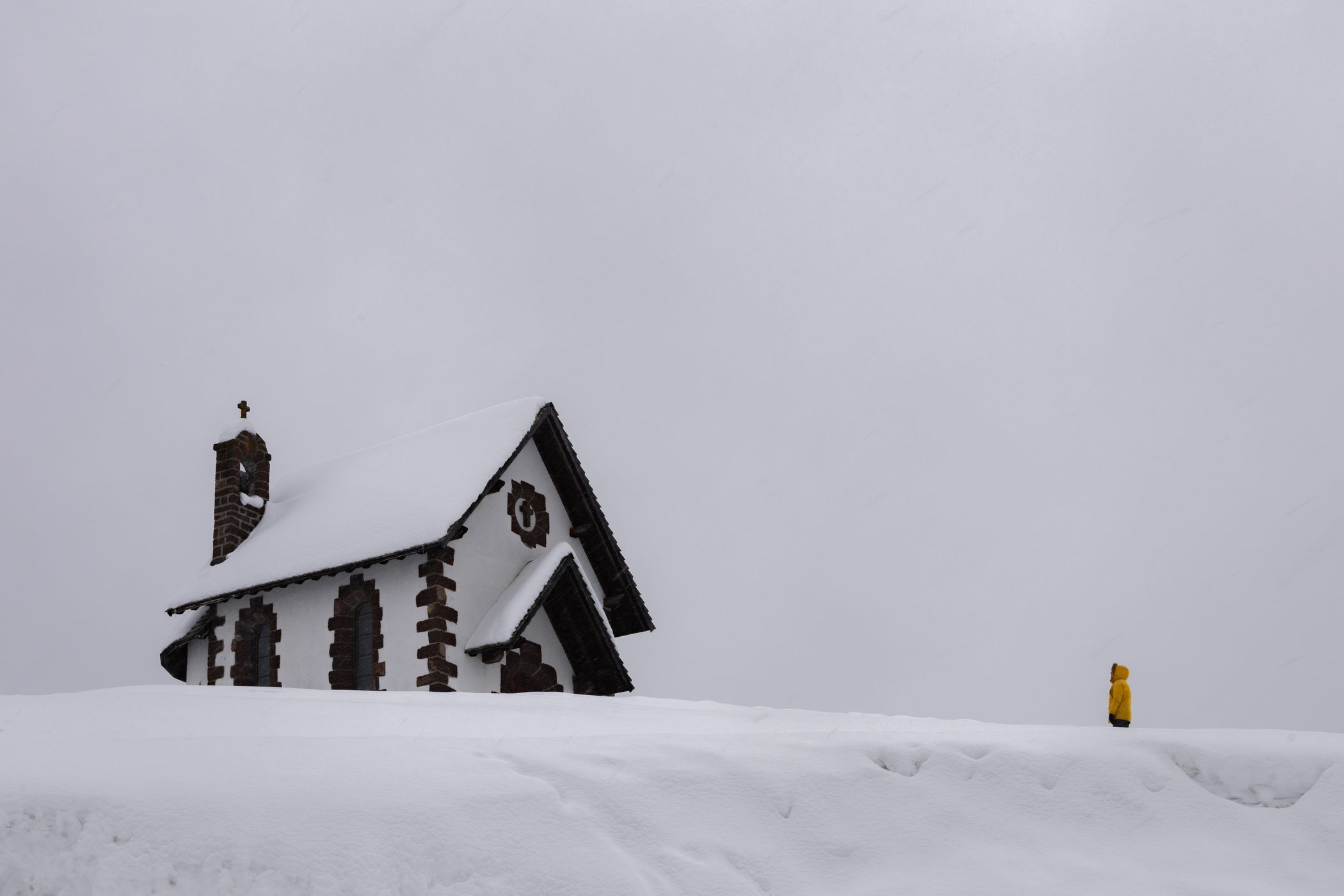 Passo Rolle mountain church, Trentino, Italy
