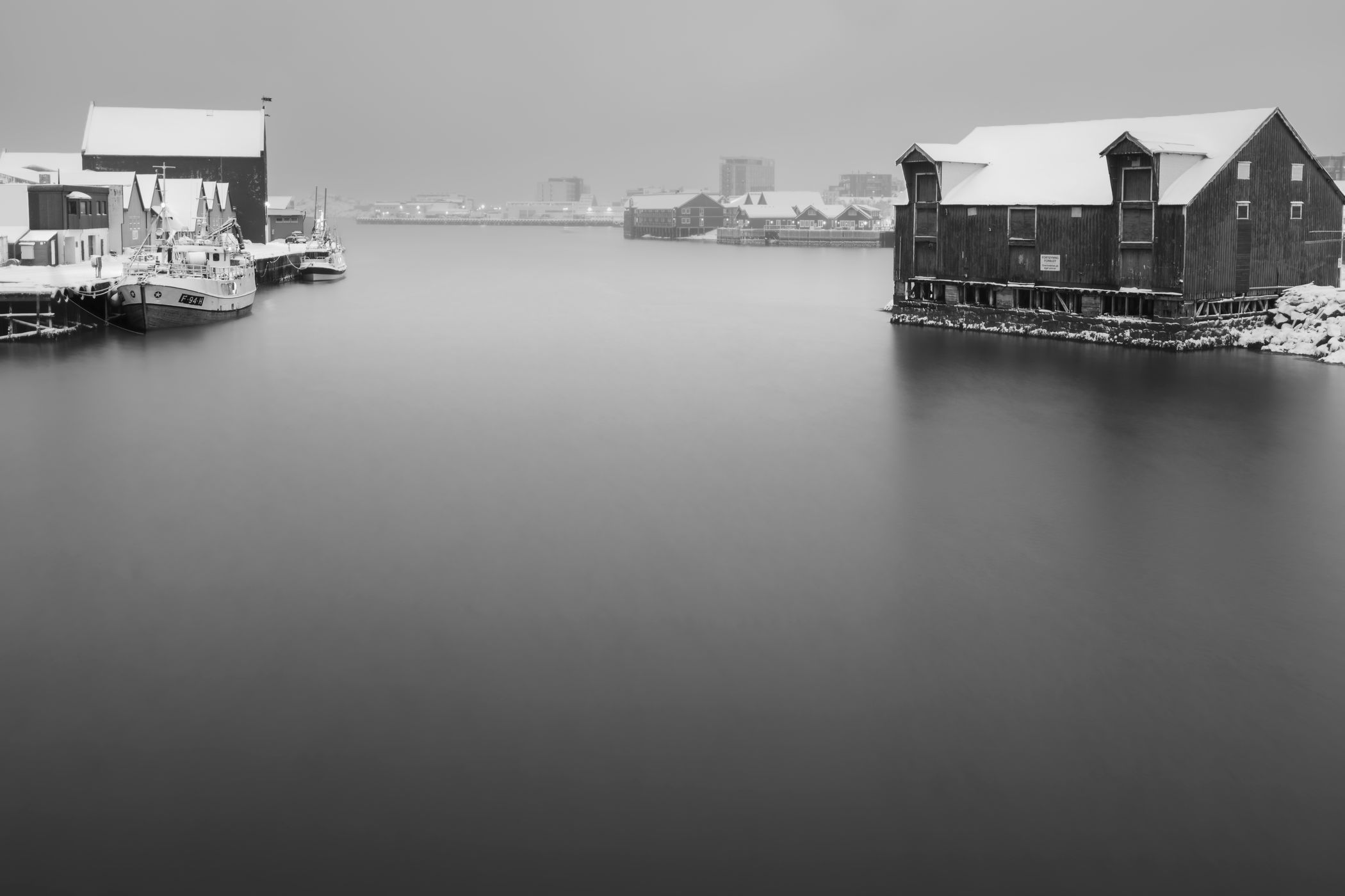 Svolvær Rorbuer from the bridge, Norway