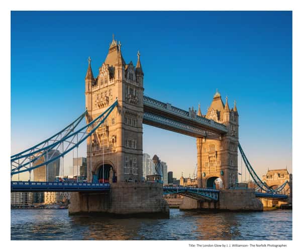 Tower Bridge before Butlers Wharf Pier, London