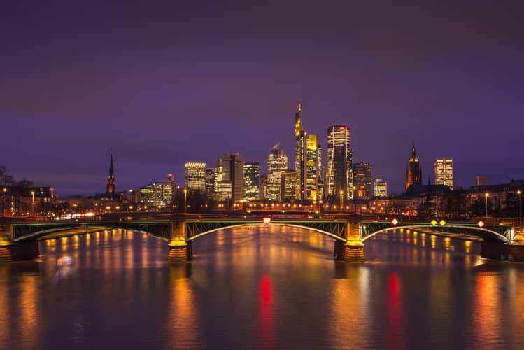 View from the Flößerbrücke, Frankfurt am Main
