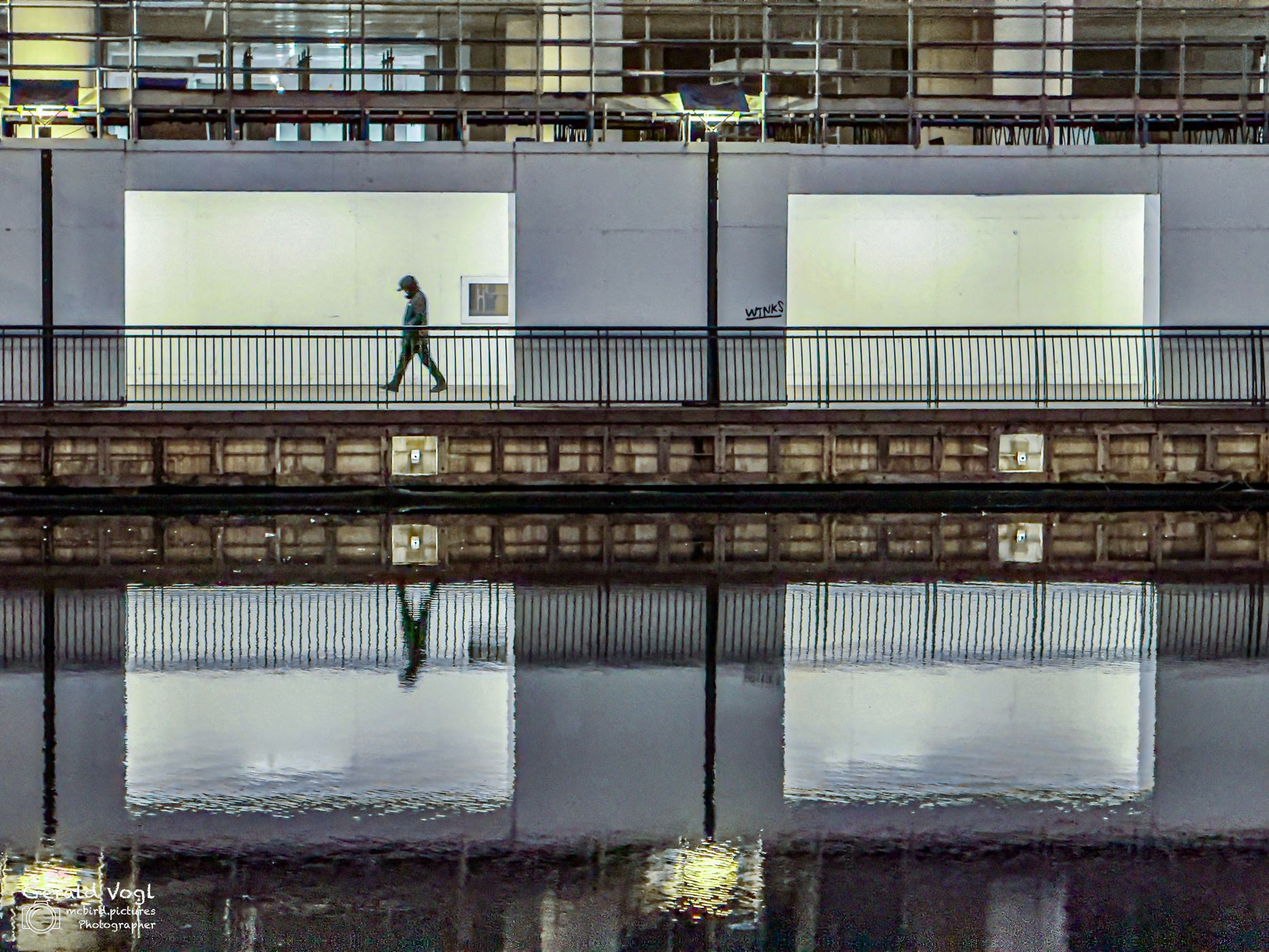 Baustellenpassage Canary Warf - North Dock, United Kingdom
