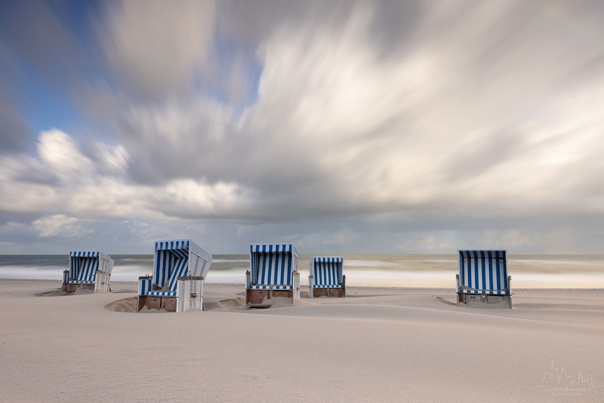 Beach chairs (Strandkörbe) on Sylt, Germany