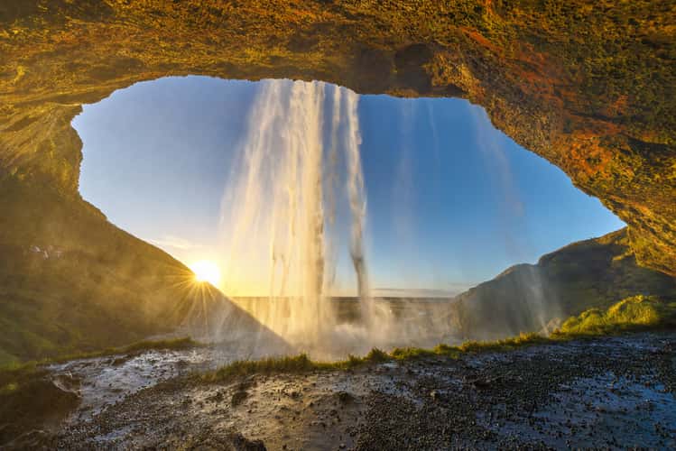 Behind the Seljalandsfoss