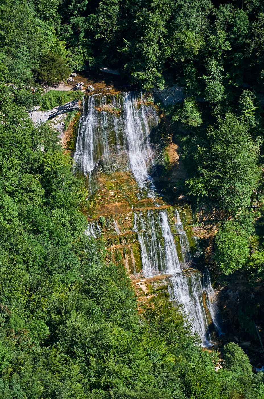 Belvédère de l'Éventail - Cascades du Hérisson, France