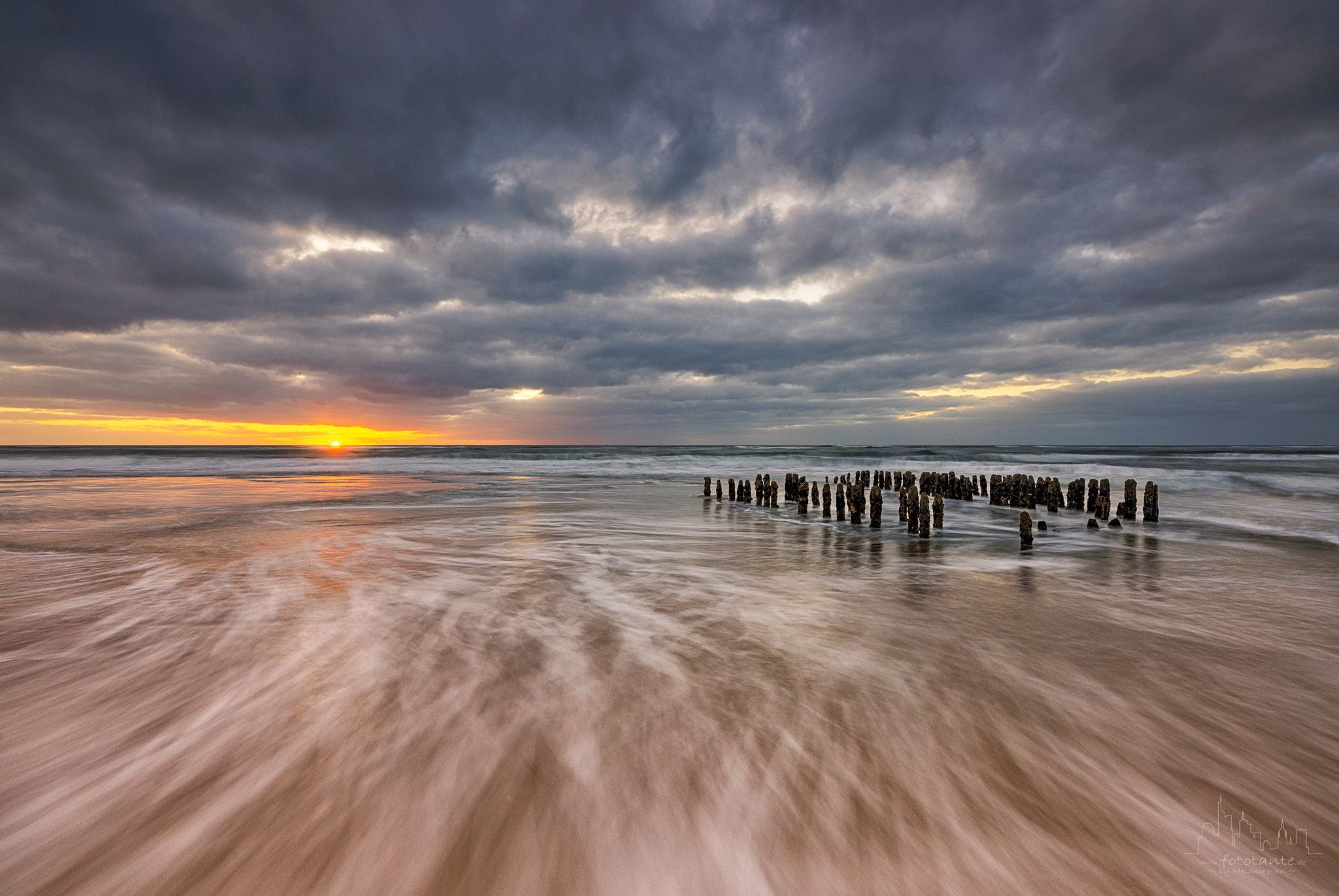 Buhnen at Rantum Beach, Germany
