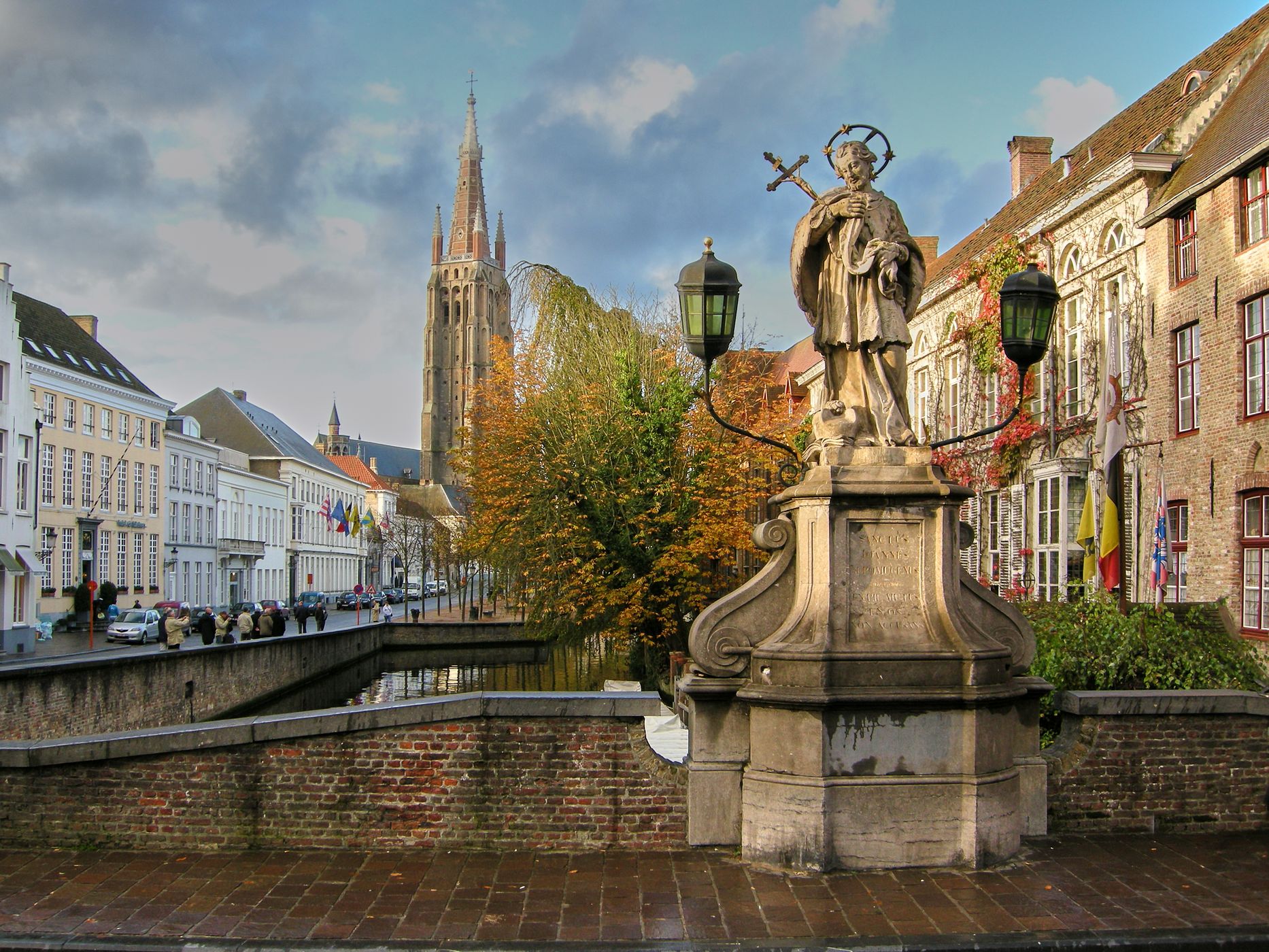 View from Nepomucenus Bridge, Bruges, Belgium