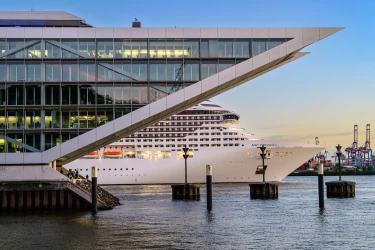 Frontal View Dockland Office Building, Hamburg