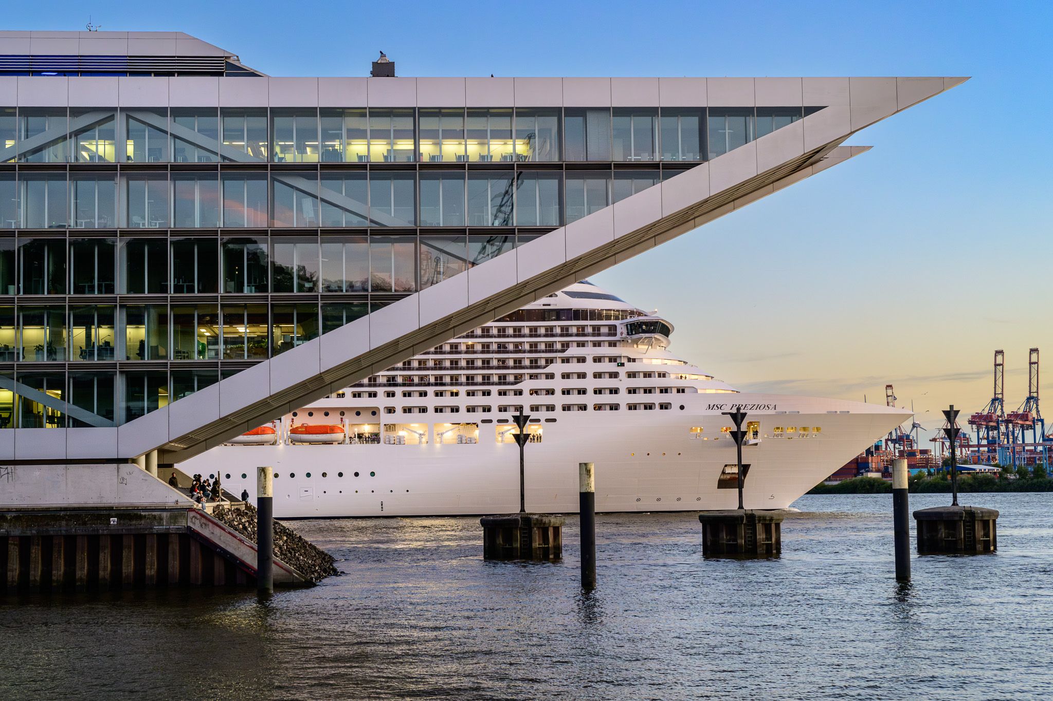 Frontal View Dockland Office Building, Hamburg, Germany