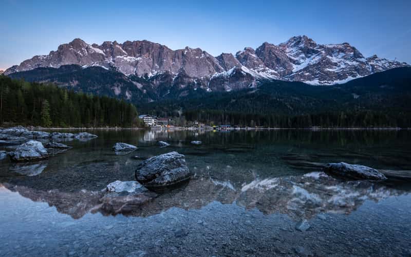 Eibsee and Zugspitze