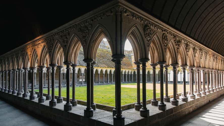 Inside Mont-Saint-Michel Abbey