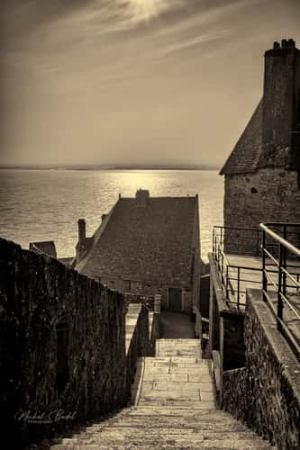 Inside the town Le Mont-Saint-Michel