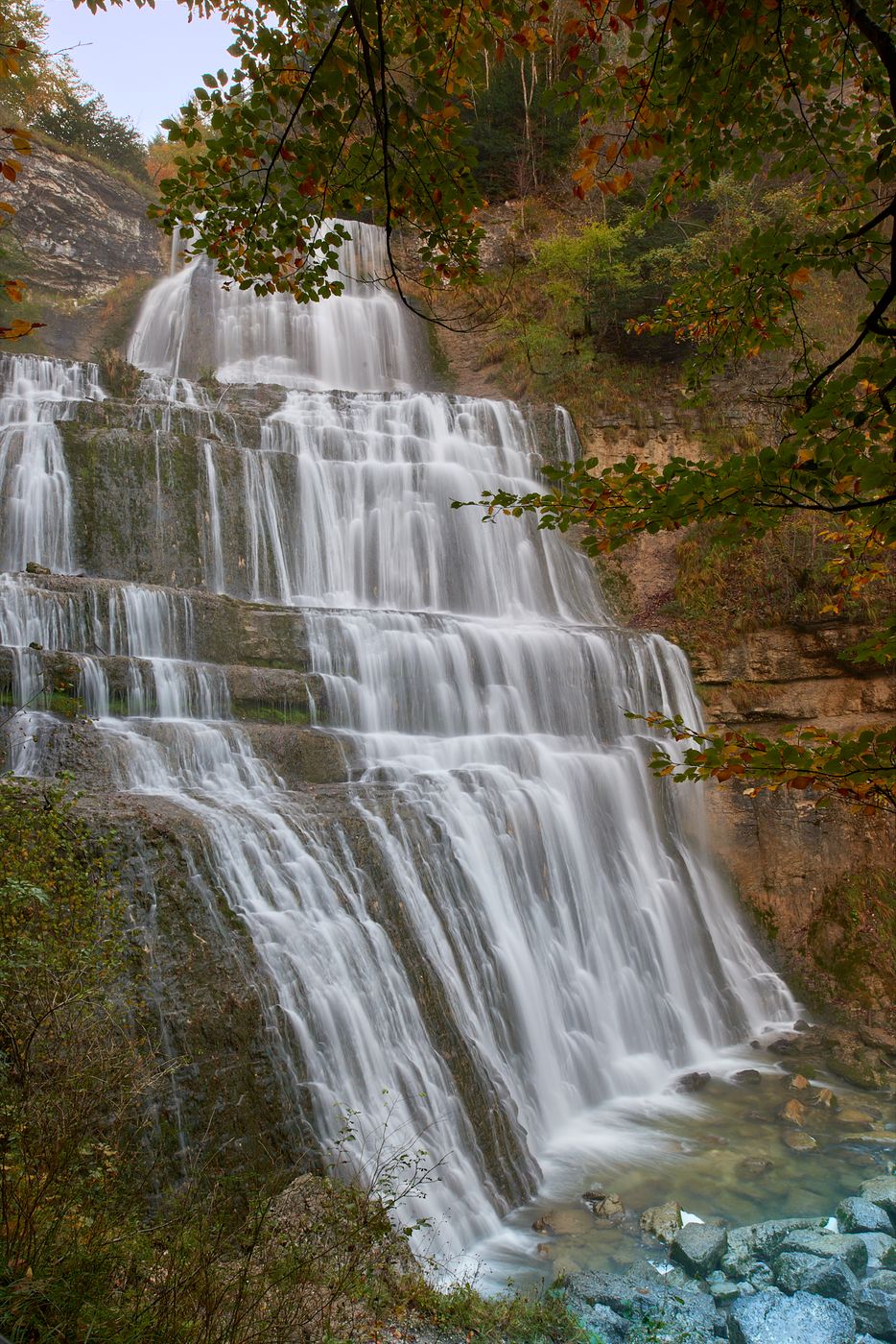 L'Éventail - Cascades du Hérisson, France