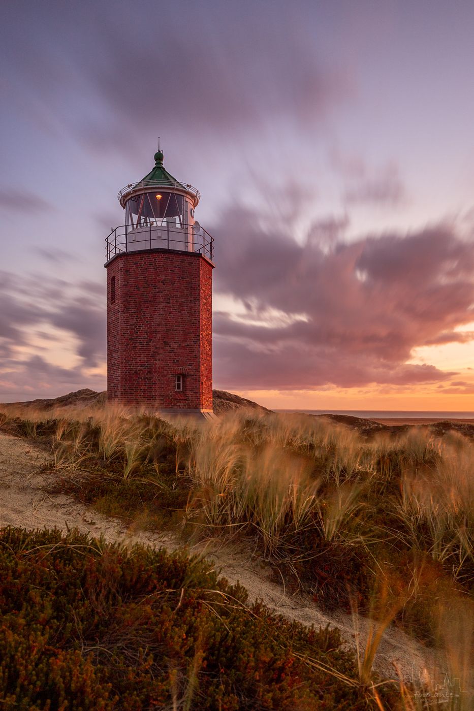 Lighthouse Quermarkenfeuer Rotes Kliff, Kampen, Germany