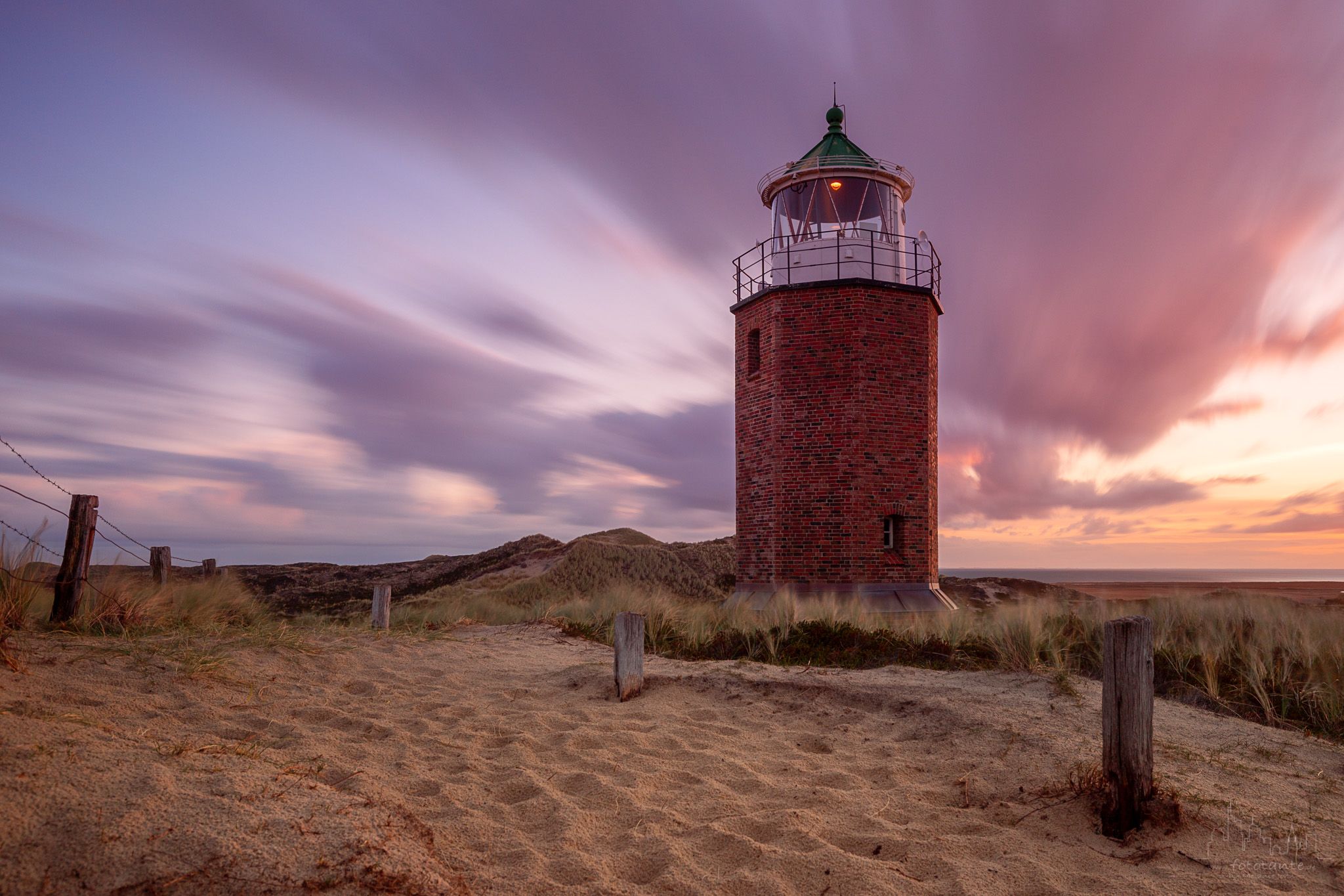 Lighthouse Quermarkenfeuer Rotes Kliff, Kampen, Germany