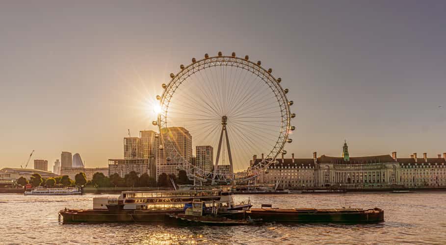 London Eye from Victoria Embankment, London