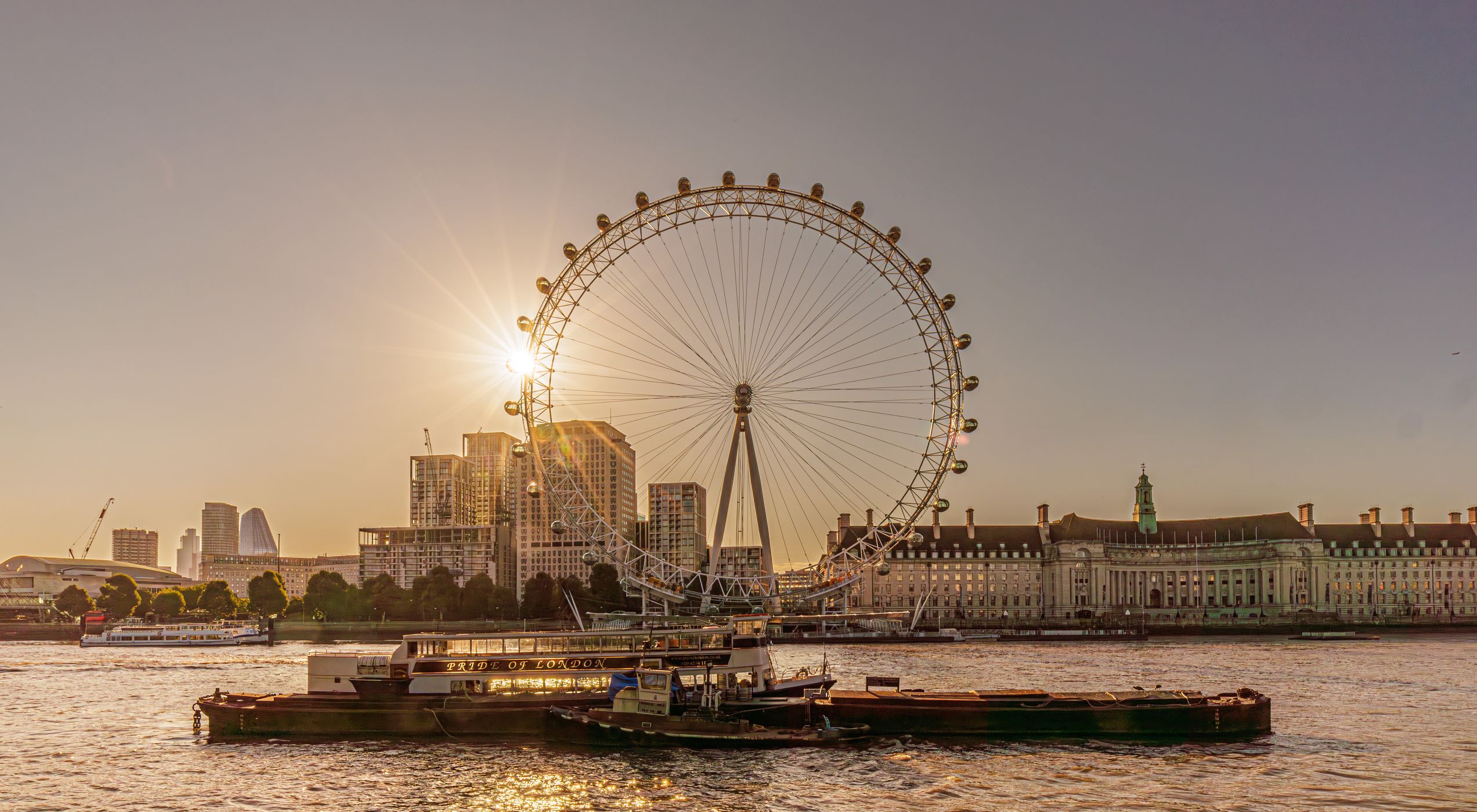London Eye from Victoria Embankment, London, United Kingdom