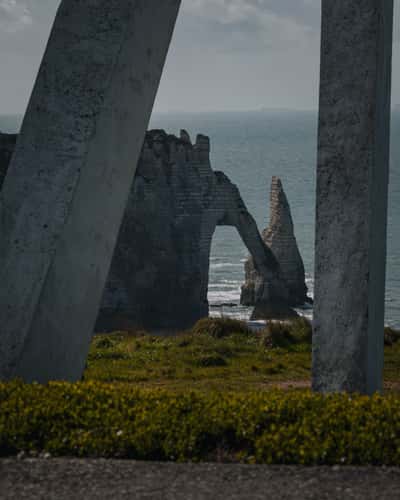 Porte d'Aval avec l'Aiguille à Étretat