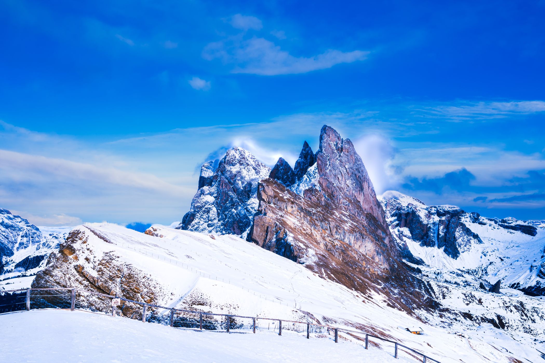 Seceda classic view point, South Tyrol, Italy