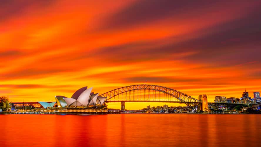 Sydney opera House and Harbour Bridge