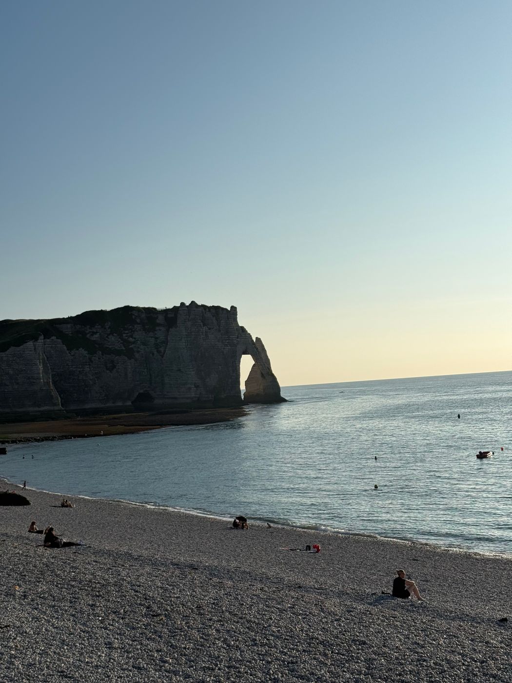 Sunset in Étretat, France