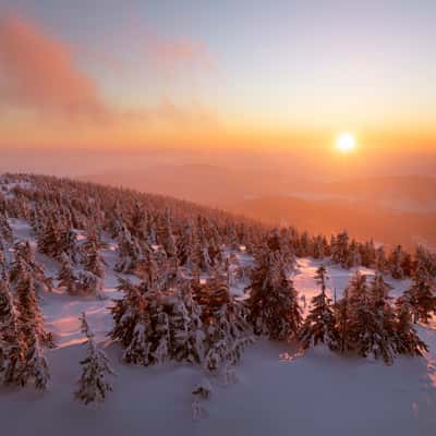 Sunset on Pecný, Czech Republic