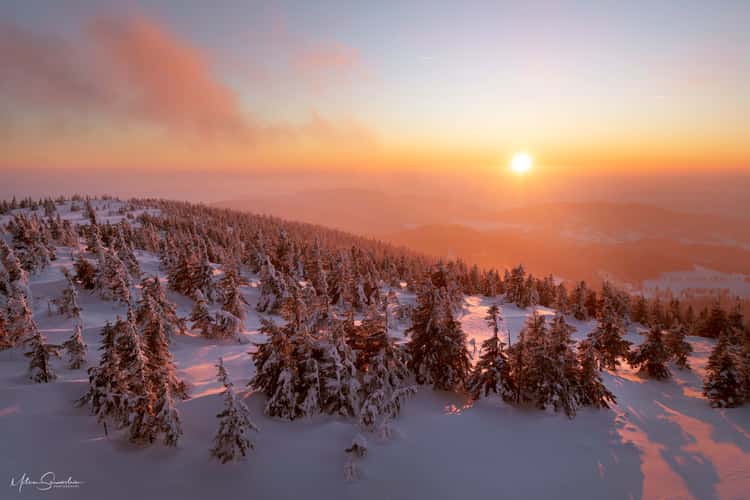Sunset on Pecný