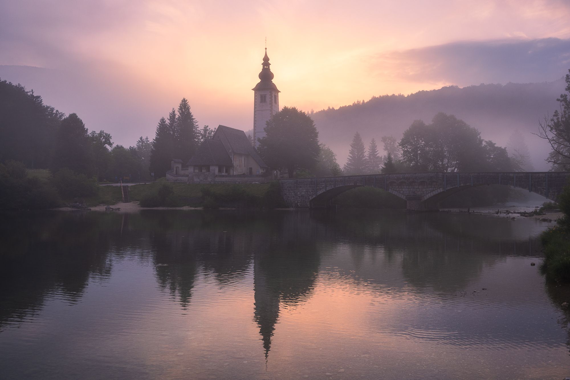 The church of Bohinj, Slovenia
