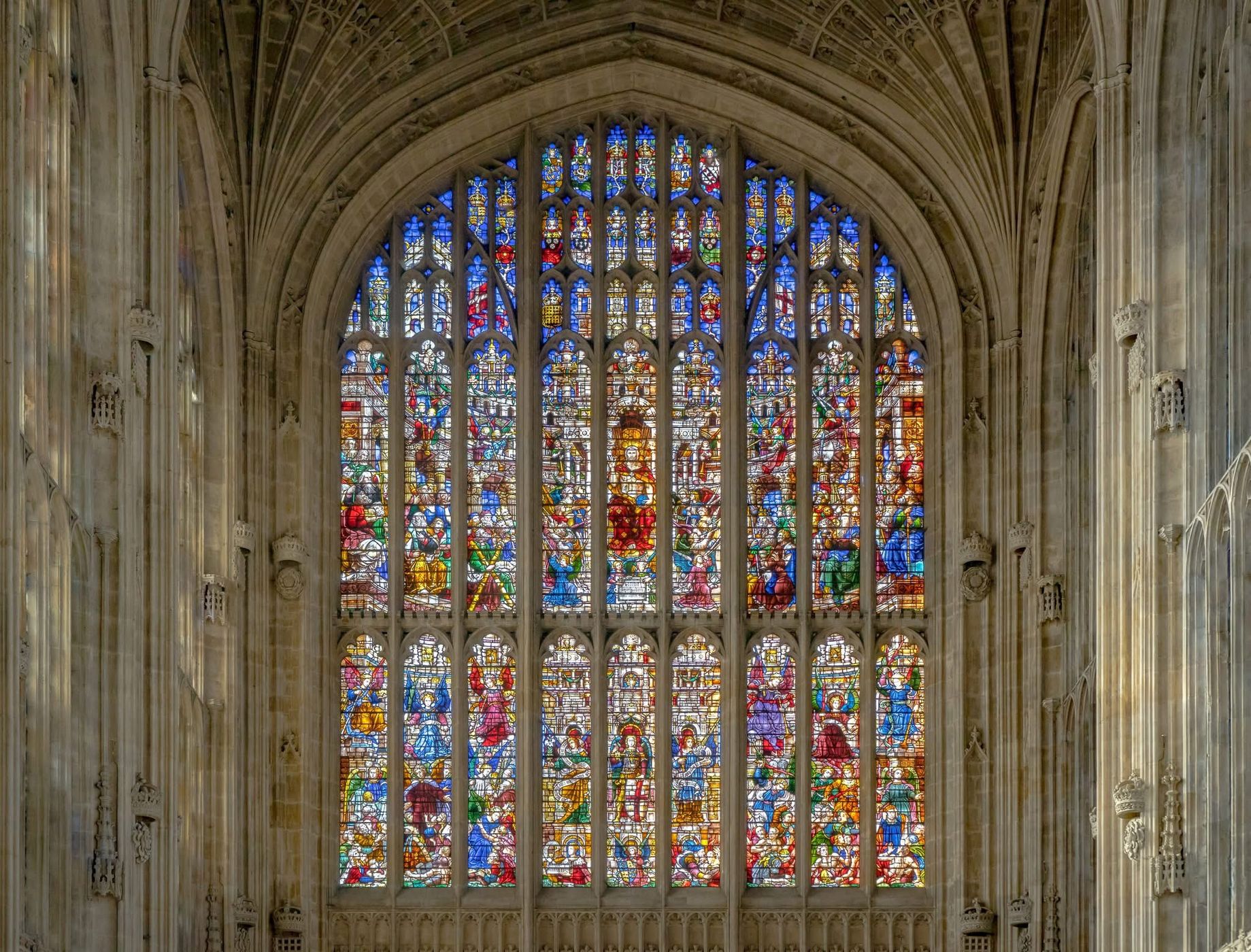 The Great West Window, King's College Chapel, Cambridge, United Kingdom