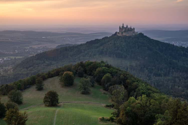 The view on Hohenzollern Castle from Zellerhorn Gipfel