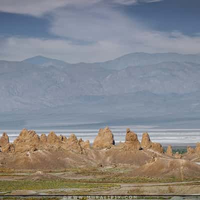 Trona Pinnacles Pano, USA