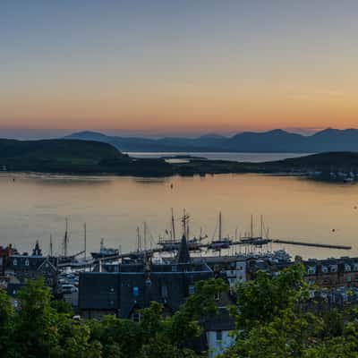 View from McCaig’s Tower & Battery Hill, Oban, Scotland, United Kingdom