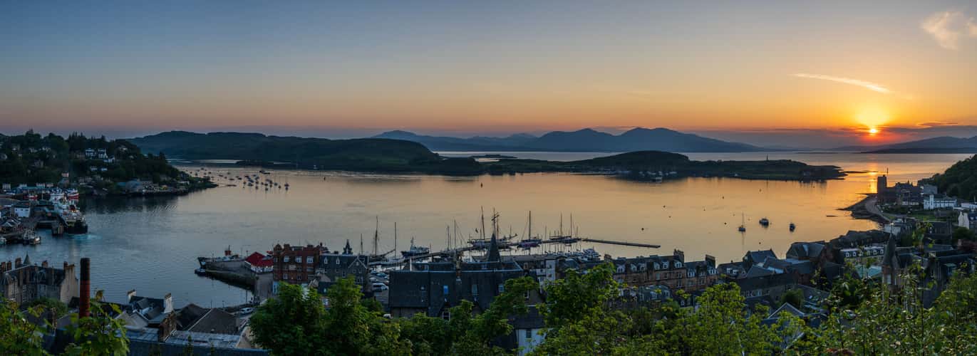 View from McCaig’s Tower & Battery Hill, Oban, Scotland