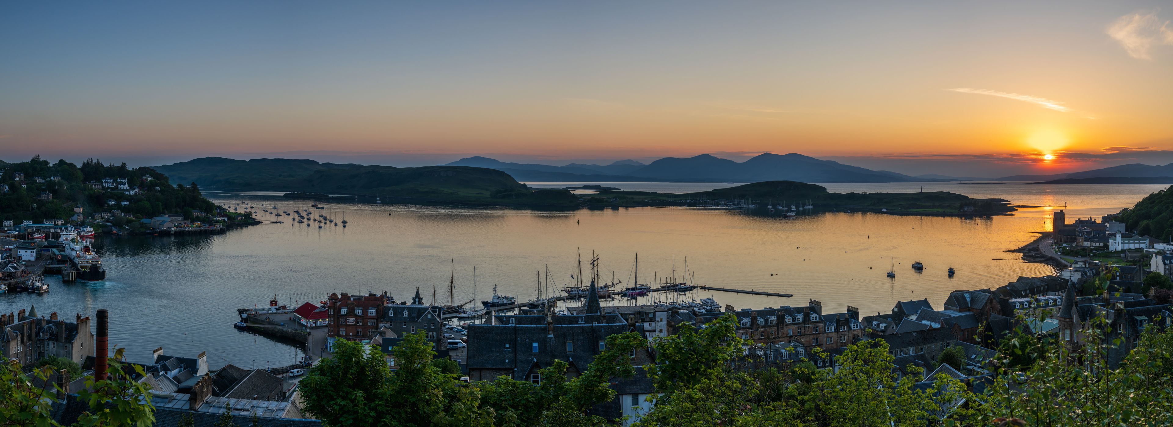 View from McCaig’s Tower & Battery Hill, Oban, Scotland, United Kingdom