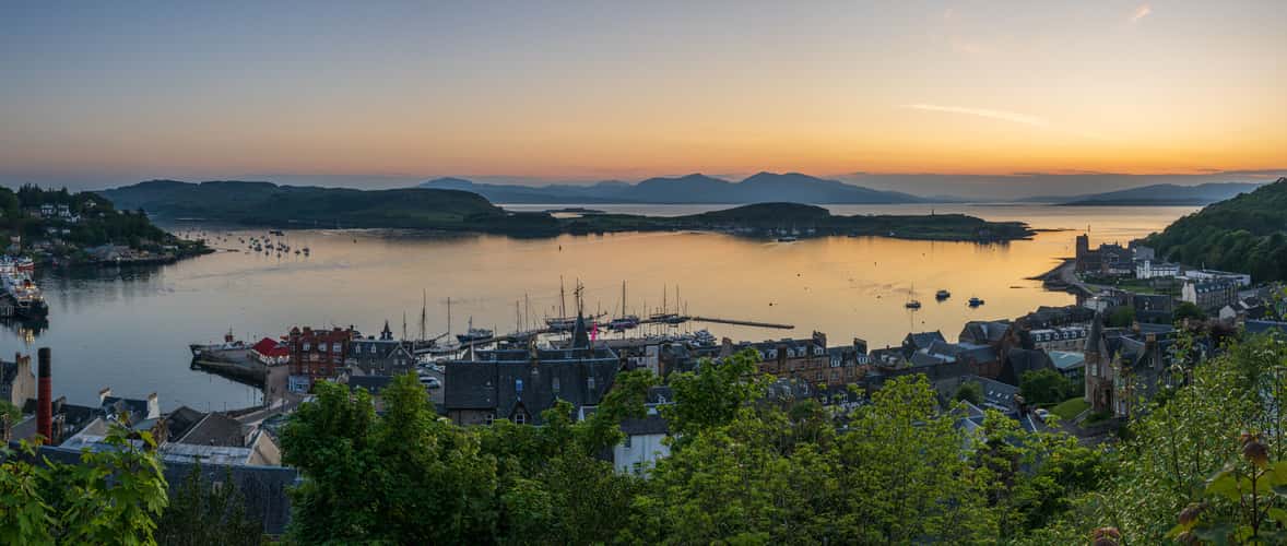 View from McCaig’s Tower & Battery Hill, Oban, Scotland