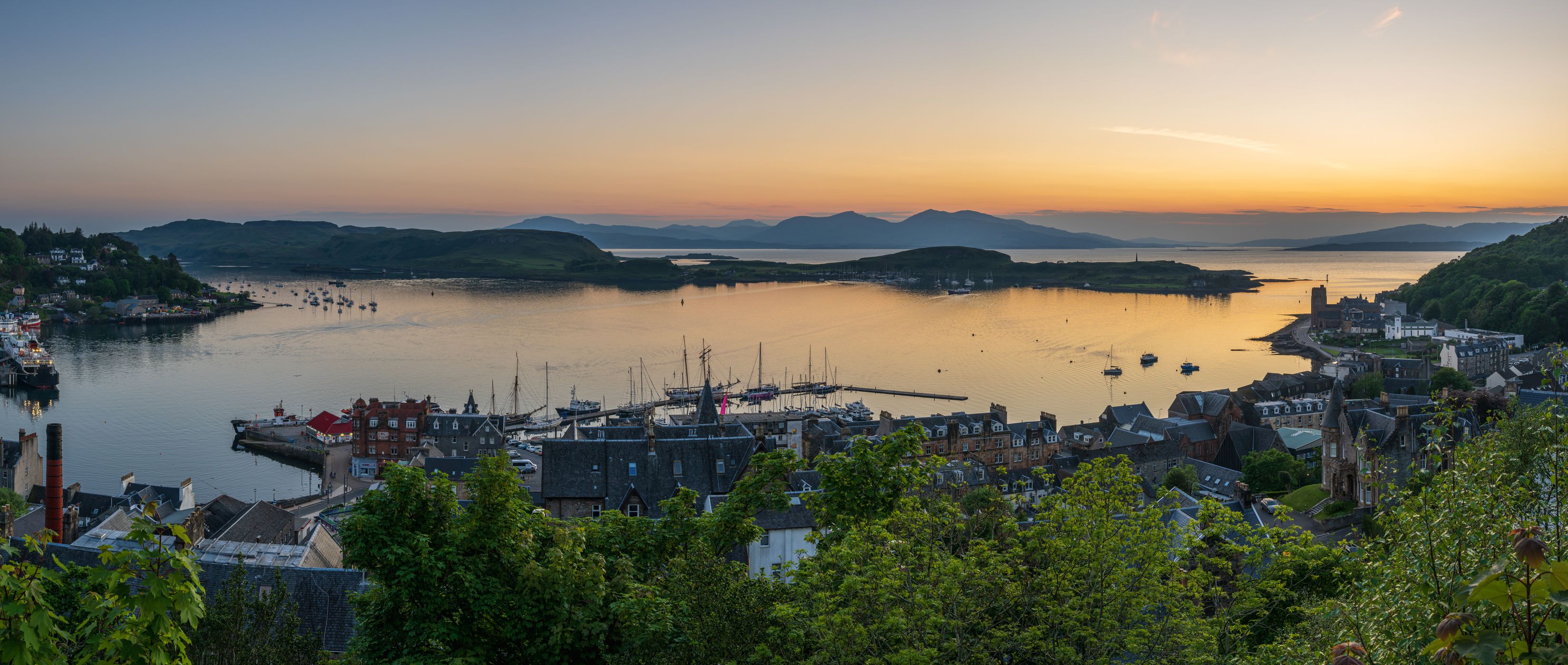 View from McCaig’s Tower & Battery Hill, Oban, Scotland, United Kingdom