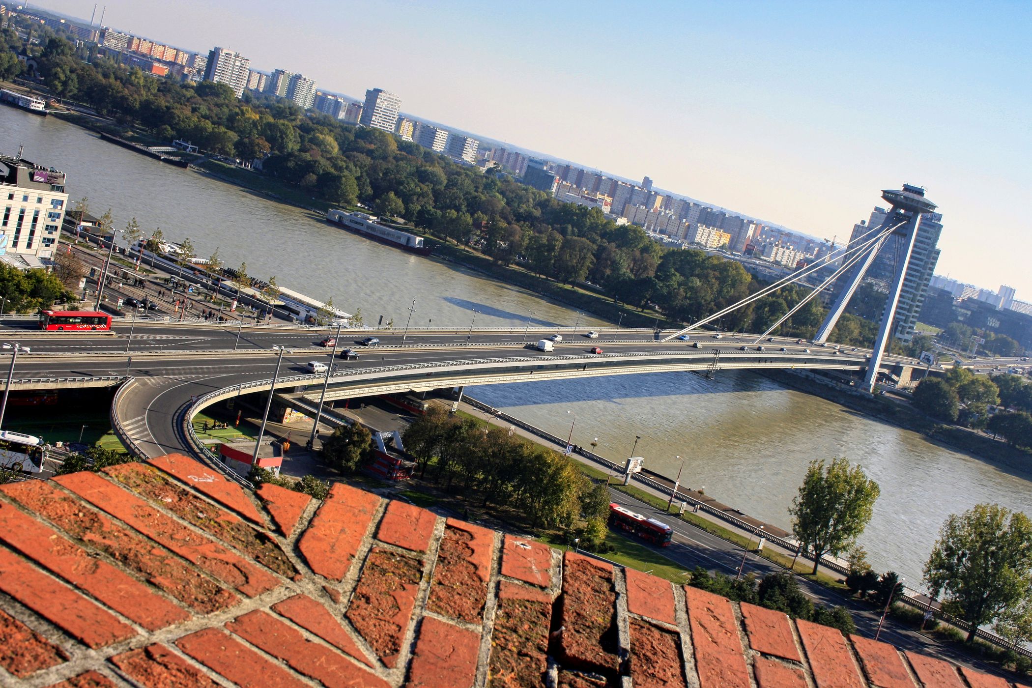 View of UFO-Bridge, Slovakia (Slovak Republic)