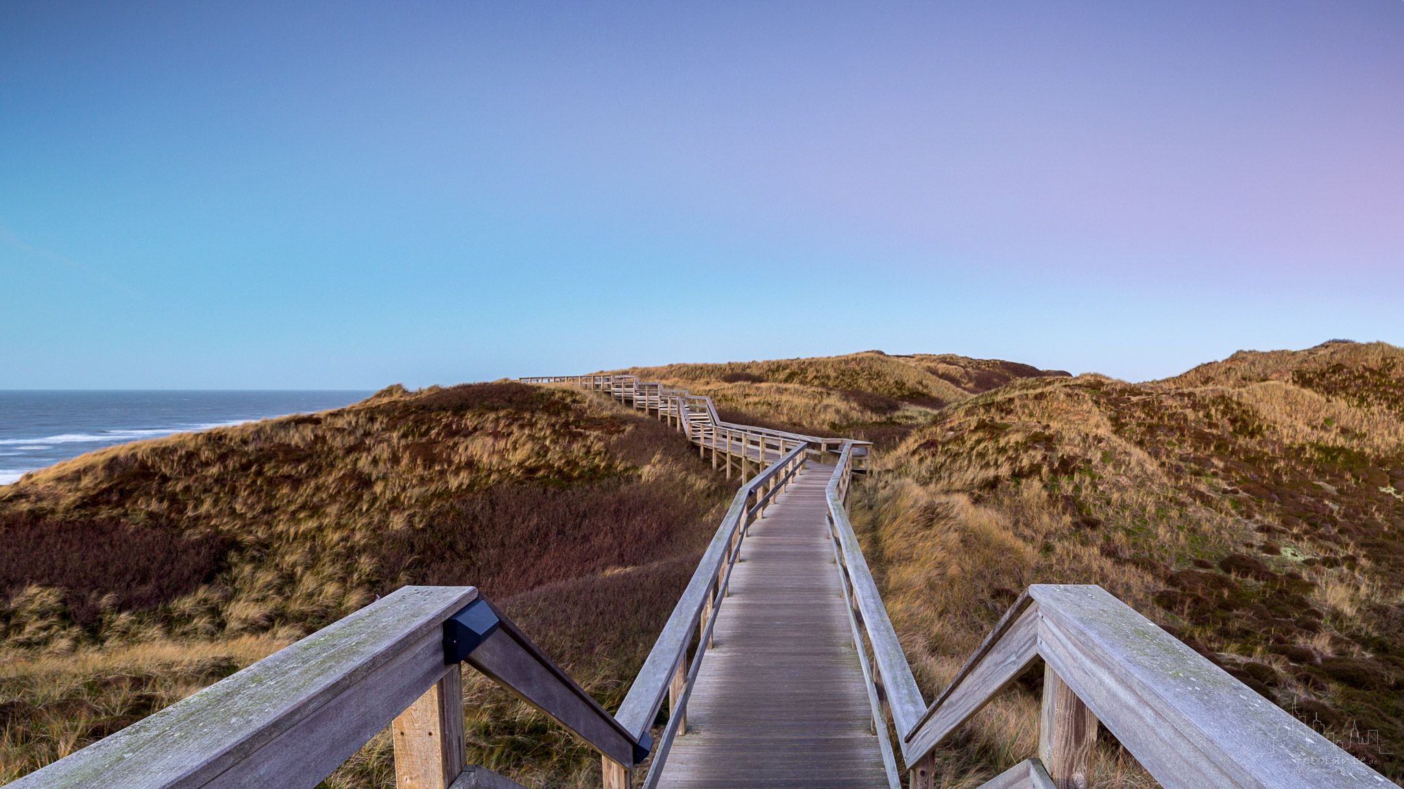 Wenningstedt wooden walkway, Germany