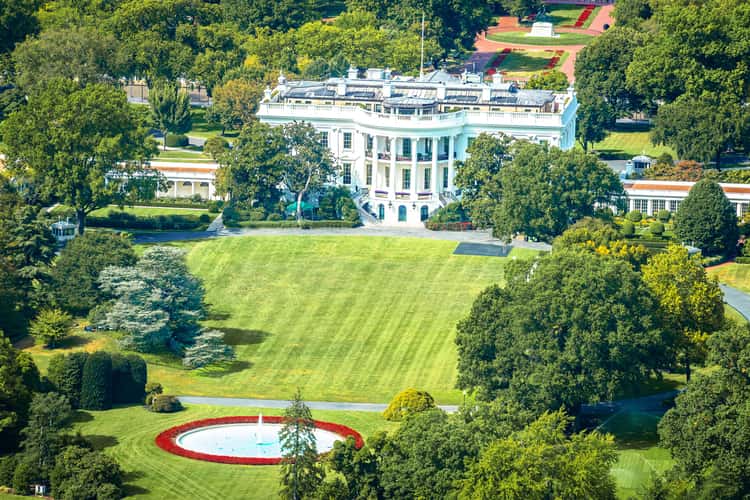 White house from Washington monument view