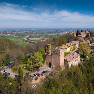Abbazia di Santa Maria, Monteveglio (drone), Italy