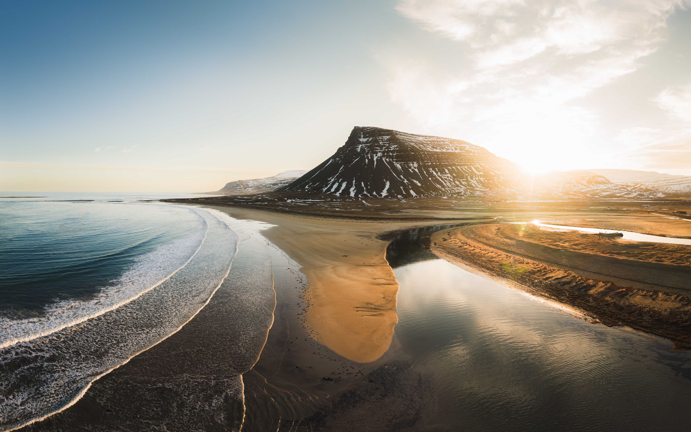 Bardastrandarsandur Beach Line (Tides), Iceland