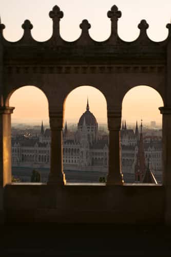 Budapest Parliament from Fishermans Bastion