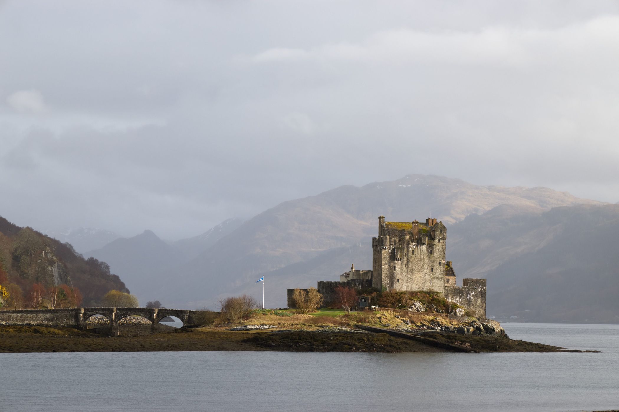Eilean Donan Castle from the Loch Long Bridge, United Kingdom