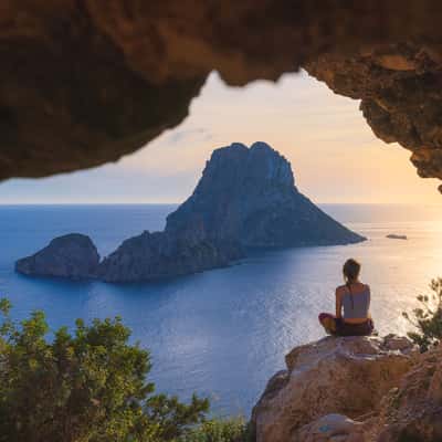 Es Vedra from Mirador des Vedrà, Ibiza, Spain